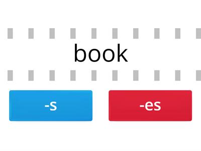 Plurals: -s and -es