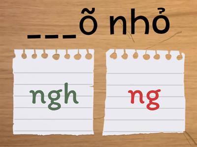 Điền ng hay ngh