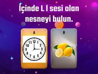 İçinde L sesi geçen nesneyi bul 