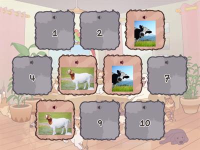 Farm Animals: memory game