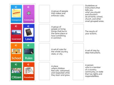 Rules Vs. Laws Vocabulary Words 