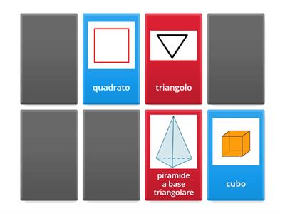 Abbinare ogni figura solida con la figura della sua base
