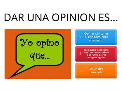 HABILIDADES SOCIALES: OPINAR