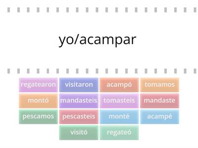 Avancemos 2 some 1.2 regular -ar preterite