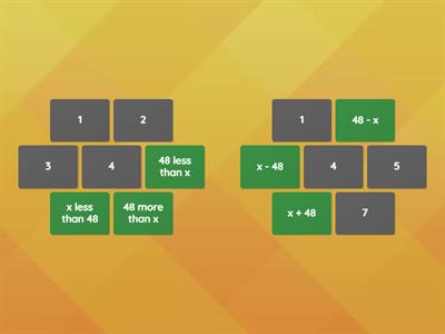Me8a Math - Algebraic Expressions Words