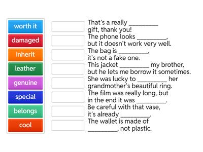 Speak out  B1+ (vocabulary)