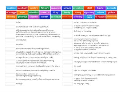 Vocabulary Module E Unit 1