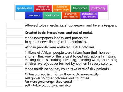 Jobs and Ideas - Growth of the Colonies 