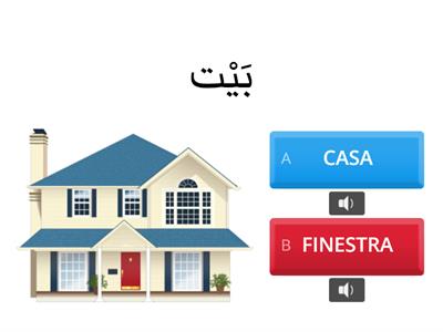  Arabo- Italiano:  بَيْت LA CASA