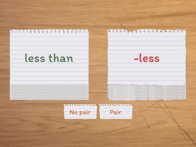 Pair or no pair Suffixes