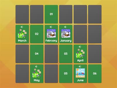 numbers and months with sound