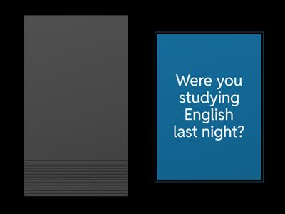 Past continuous conversation