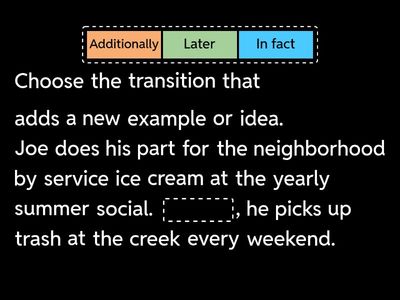 Transitions in Writing