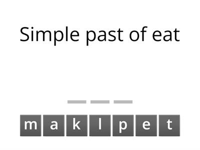 Verbs in simple past