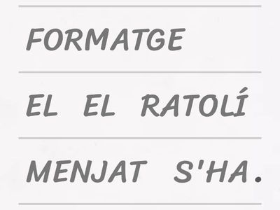 Ordena aquestes frases