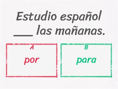 POR and PARA Practise for Beginners