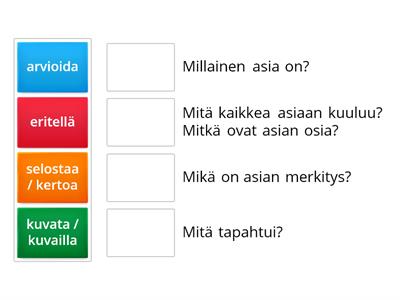 Verbejä: mitä tekstin kirjoittaja tekee?