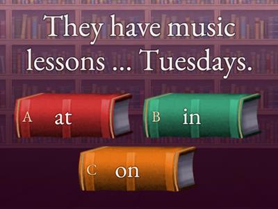 Life Vision A1/A2 Prepositions of time