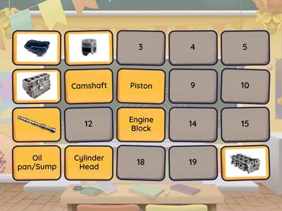 Engine Components - Pair the name to the components 