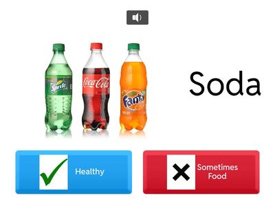 Healthy or Not healthy Food quiz for preschool