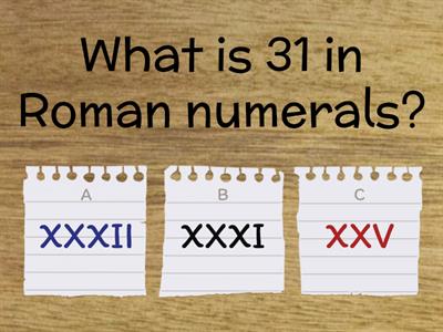 Roman Numerals 