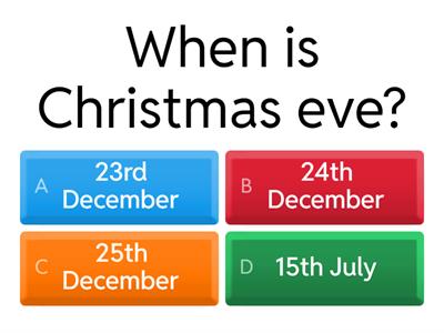 Christmastime names for dates (Boxing Day, Christmas eve etc)