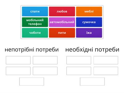 UK Potřeby nezbytné a zbytné