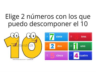 Descomponer y componer números hasta el 10