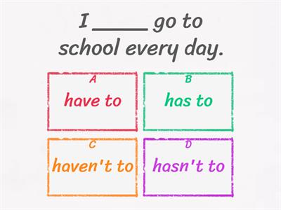 Have to/don't have to