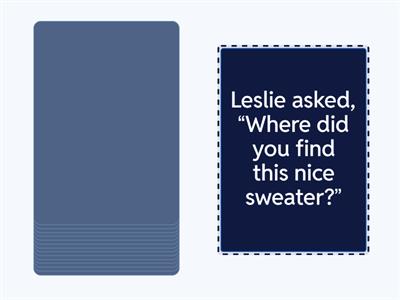  Reported Speech Revision (Statement, Command, Question)