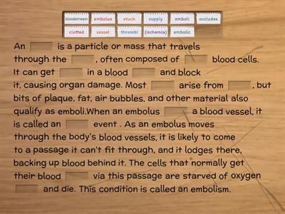 Medical English: Embolism 