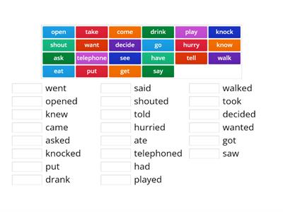 Regular / Irregular verbs