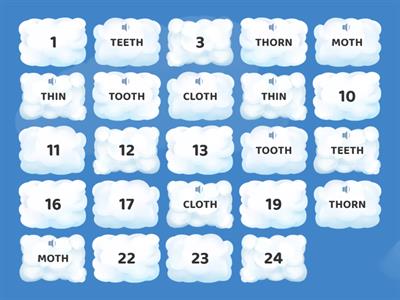 UNVOICED TH MEMORY GAME