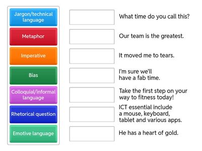 Language techniques/textual devices - L2