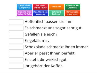 Das Geschenk gefällt mir (Personalpronomen im Dativ)