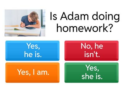  Present Continuous - Questions +short answers