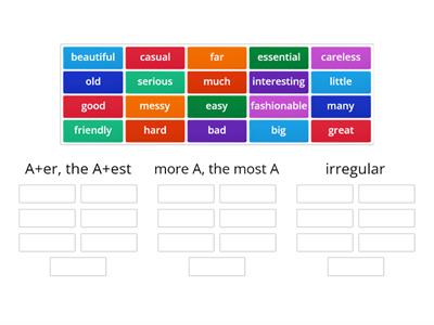 Comparatives and superlatives