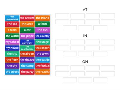 FCE 2 - AT, IN, ON to express location