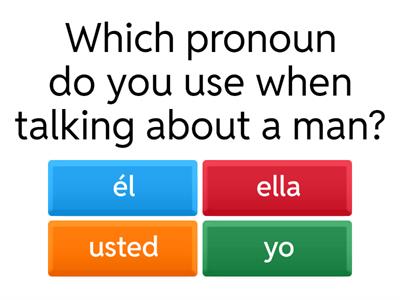 Subject pronouns in Spanish