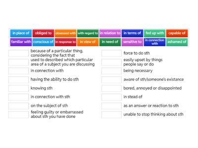 Compact First Dependent prepositions