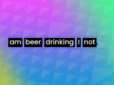 Present continuous - positive, negative