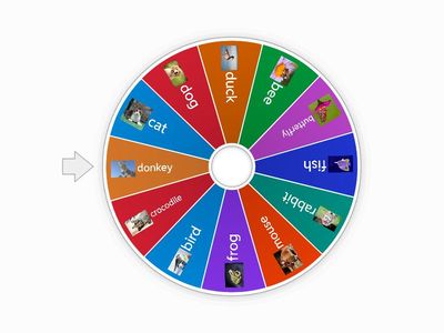 Spin the wheel and name the animal 
