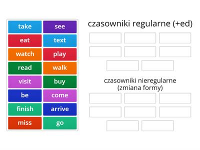 czasowniki regularne vs nieregularne 