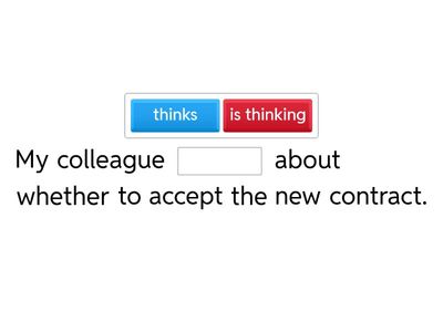 State verbs vs Temporary action verbs