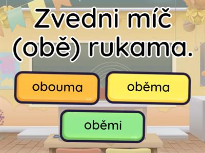 Český jazyk 5. ročník - Skloňování číslovek DVĚ a OBĚ