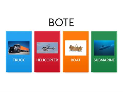 Means of transportation QUIZ ESPANOL