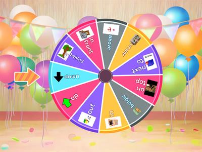 Positional Words Wheel