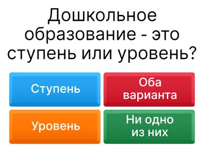 Ступени и уровни образования