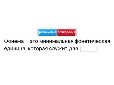 Состав фонем русского языка.