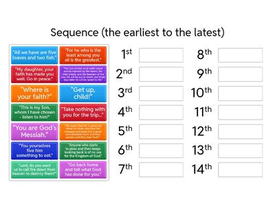 Sequencing (Luke 8-9)